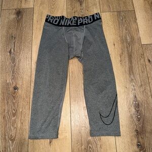 Kids Nike Pro Compression Tights Gray Nike Leggings Youth Size Large